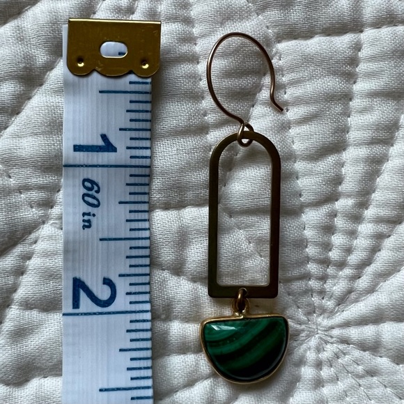 Malachite earrings - Picture 5 of 5